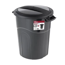 Hyper Tough 20 Gallon Heavy Duty Garbage Can, Included Lid, Black