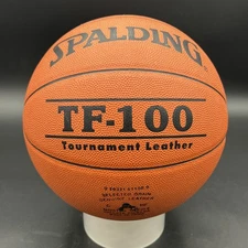 Spalding TF Top-Flite 100 Leather Indoor Basketball size 29.5 - READ