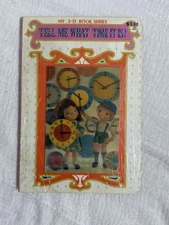 Vintage My Tiny 3-D Book Series Tell Me What Time It Is! Playmore HB