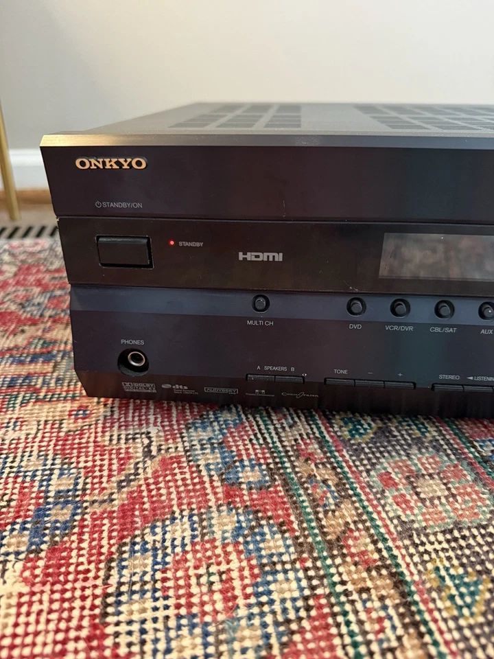 Onkyo TX SR505 7.1 Channel 160 Watt AV Home Theater HDMI Receiver Remote Bundle - Image 4 of 4