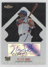 2006 Topps Finest Rookie Auto Black X-Fractor 10/25 Nelson Cruz #153 Auto s1i