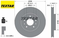 2X Bremsscheibe Textar 92274203 2 Bremsscheiben Vorderachse Vorne