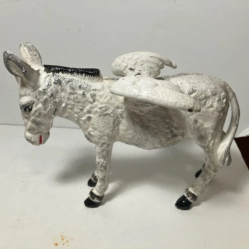 Antique Style Cast Iron Flying Donkey Coin Bank