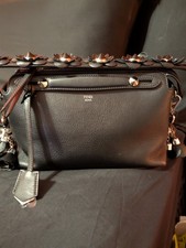 FENDI BY THE WAY MEDIUM, BLACK, MONSTER WALLET AND 2 CROSSBODY STRAPS FENDI ALL