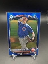2025 Bowman Draft 1st Chrome TRUE BLUE REFRACTOR/ 150 Dominick Reid Cubs #BDC-53