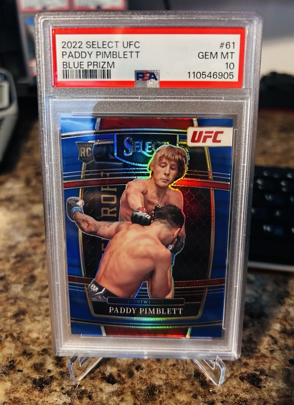 2022 Select UFC Paddy Pimblett Blue Prizm Concourse RC PSA 10 Gem Mint! Pop 50! 