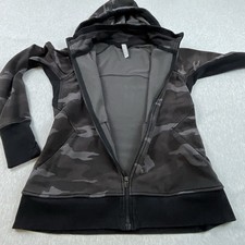Athleta Triumph Hoodie Sweatshirt Women s Medium Athletic Full Zip Outdoors Camo
