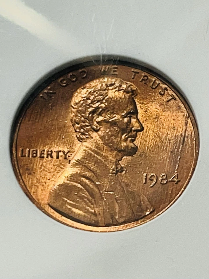 1984 Lincoln cent MS64 ANACS IMPROPERLY PLATED - Image 3 of 4