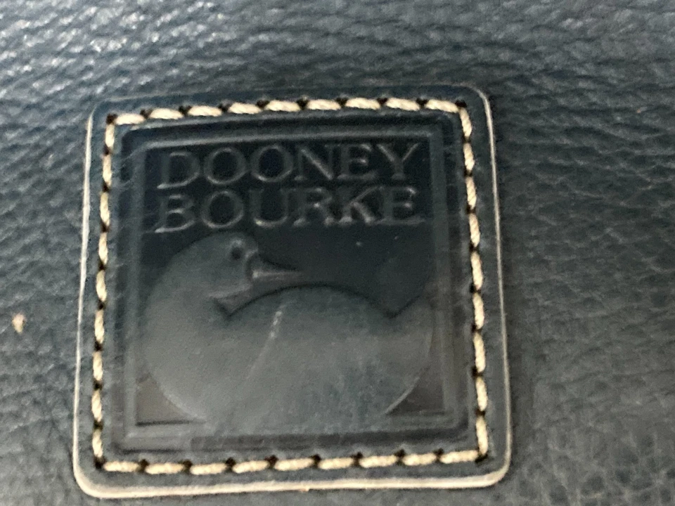 Dooney & Bourke Mini Florentine Satchel Navy Vachetta Leather - Image 4 of 4