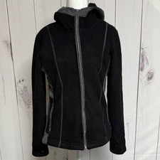 KÜHL Alpaca Fleece Hoody Women’s Small Black Gray EUC