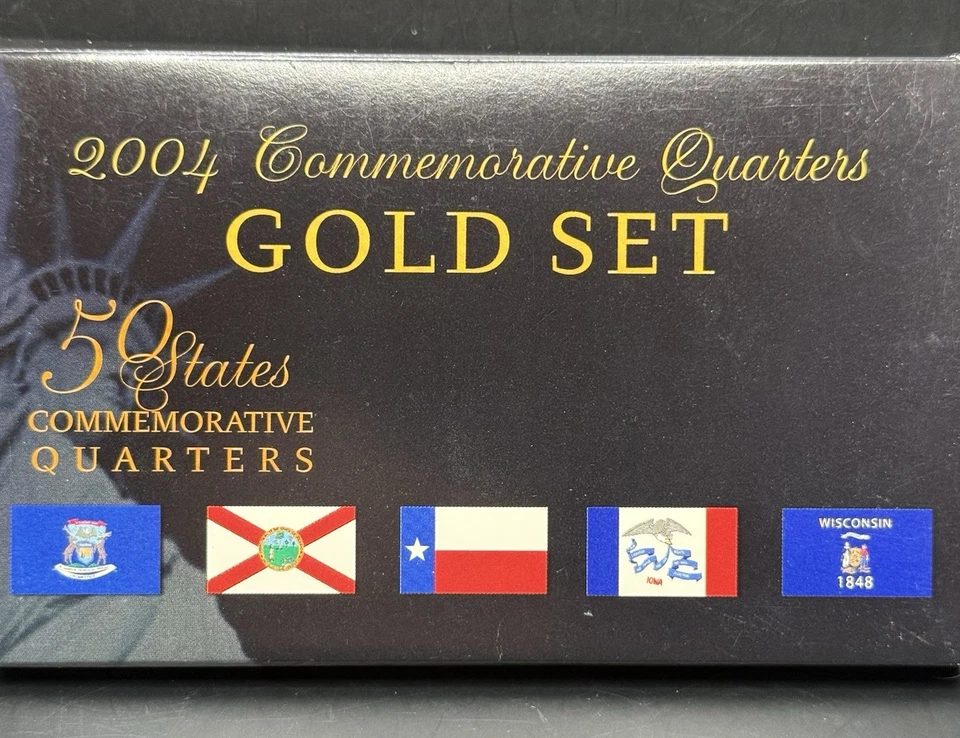 2004 US Mint Proof Set + Gold-Plated State Quarters Bonus | 11-Coin Proof Set - Image 2 of 4