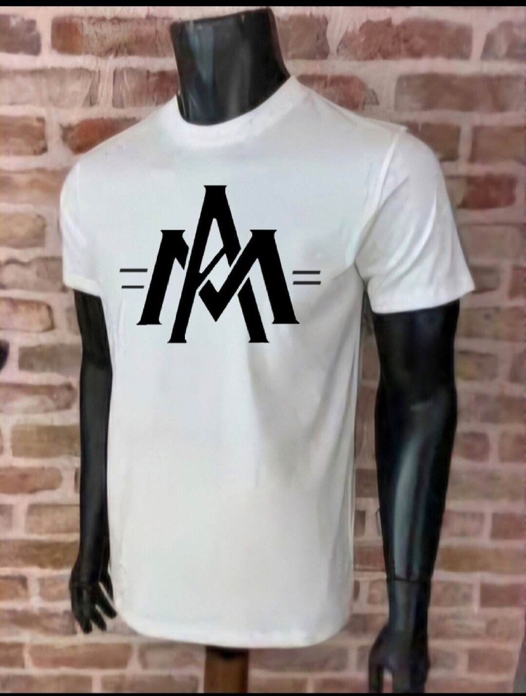 Moda Camiseta Italiana Una Recién Llegada en Blanco y Negro 100% Algodón