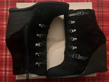 Bcbg Bg-kadeer W Sz 8.5 Nubuck Wedge Boots