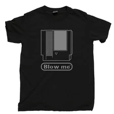 80s Video Game Cartridges T Shirt Blow Me Mario Contra Zelda Ninja Gaiden Tee