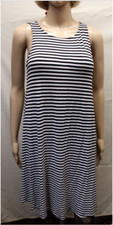 Women's Old Navy Black and White Striped Summer Dress Size Medium