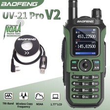 Baofeng UV-21 Pro V2 Tri-Band Walkie Talkie Long Range Ham Radios Transceiver US