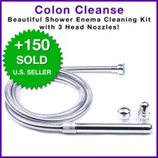 Shower Cleansing Kit Vaginal Anal Enema Colon Douche Enema System Colonic Metal