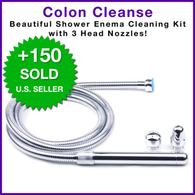 Shower Cleansing Kit Vaginal Anal Enema Colon Douche Enema System Colonic Metal