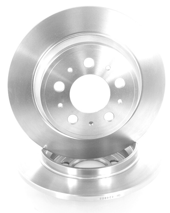 2x Solid Brake Discs Rear for VOLVO S60 2000-, S80 1998-, V70 II 2000-