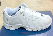 K Swiss White Black Silver Model ST329 Mens Memory Foam CMF Shoes Size 7.5-13