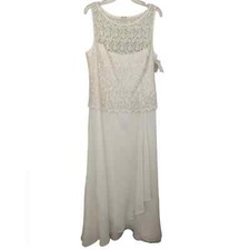 David’s Bridal Michaelangelo Ivory Lace Embroidered Sequin Wedding Dress 16 NWT