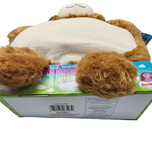 Pudgy Wudgy Stuffed Animal Pillow Brown Bear Furry Stuffie Plushie Plush Kids - Bild 7 von 11