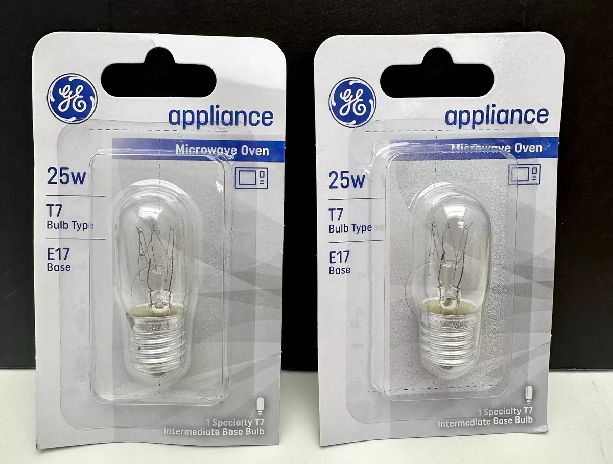 New 2 Pack GE Lighting 10692 25 Watt Clear T7 Microwave Oven