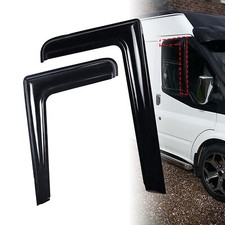 2-tlg Schwarz Windabweiser Regenabweiser Windschutz für Ford Transit 2000-2014