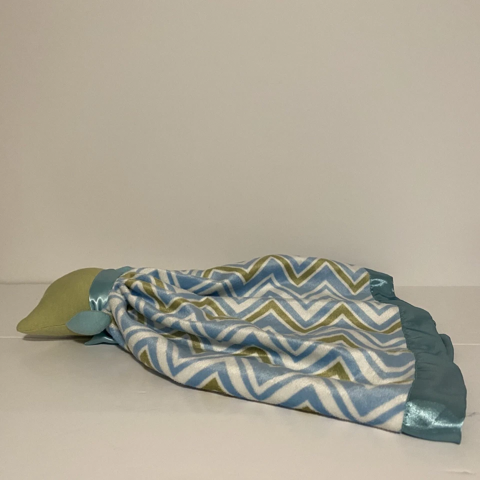 Кокало зеленый сова Baby милый одеяло печать бант шеврон атласная подкладка безопасности синий - Изображение 3 из 4