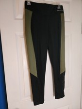 Athleisure Legging Yoga Pants Black With Green Accents Womens Size Large