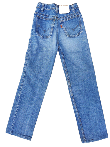 LEVIS 314 Jeans Vintage Blu Denim LEVI'S Uomo Ragazza Ragazzo Pantalone Denim W21 L25 - Foto 3 di 5