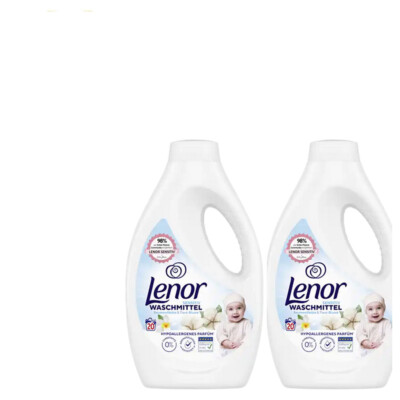 2x900ml Lenor Sensitiv Baumwollblüte & Tiare-Blume Waschmittel flüssig 40WL