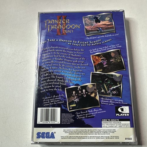 Panzer Dragoon II Zwei 2 Sega Saturn Complete With Manual and Registration Card - Picture 2 of 18