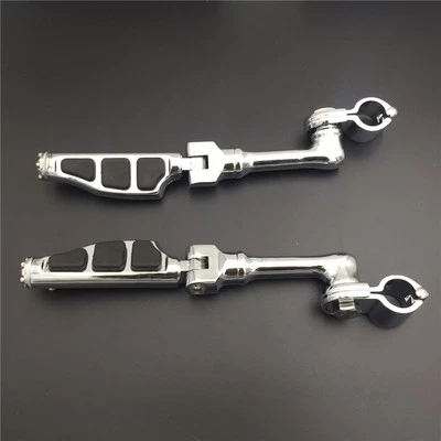Chrome 1.5 " Plat Fin Pied Peg Pour Honda Goldwing VTX1300 Ombre Valkyrie - Photo 1/4