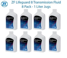 ZF Lifeguard 8 Transmission Fluid 8 Pack 1 Liter Jugs ZF8HP45 8HP50/70 2010 Up
