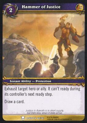 World of Warcraft TCG Hammer of Justice - Heroes of Azeroth 68/361