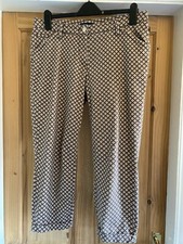 Atelier Gardeur ladies’ patterned cropped chino trousers size 40 (UK size 14)