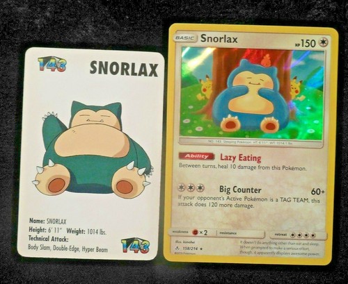 Kfc Vintage 1998 Nintendo Pokemon Snorlax Mini Card 143 Sunmoon Holo 158 214 Lot Ebay