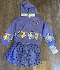 Bluey Kids' 3-piece Tutu Set Size 4 Skirt Hoodie Sweatshirt Skirt NWT