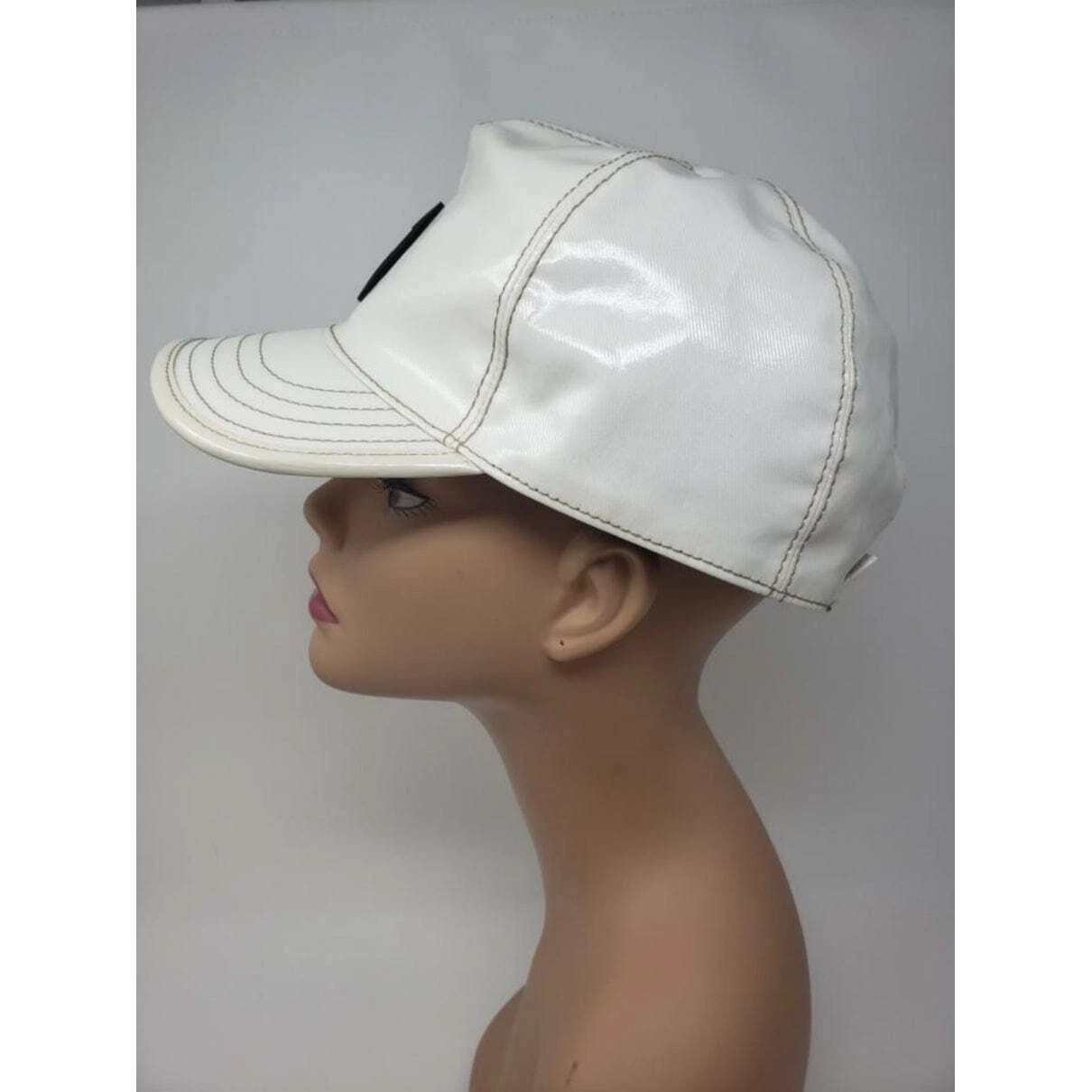 Cappellino da baseball Gucci bianco logo GG XL taglia lana