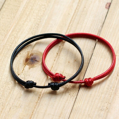 Wholesale wax thread hand rope adjustable size hand woven bracelet - Picture 4 of 9