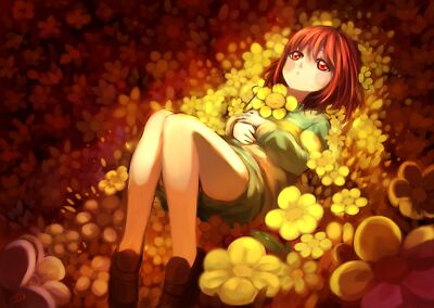 Anime Undertale Chara Girls Artwork  Gaming Mat Desk 37160