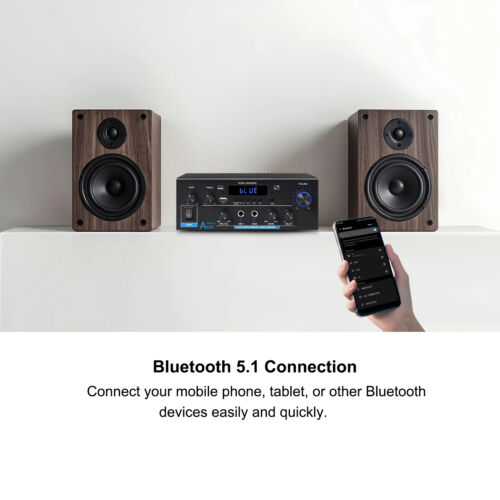 Digital Verstärker Audio Bass Bluetooth Heimverstärker Hifi FM Subwoofer Lautsprecher - Bild 2 von 23