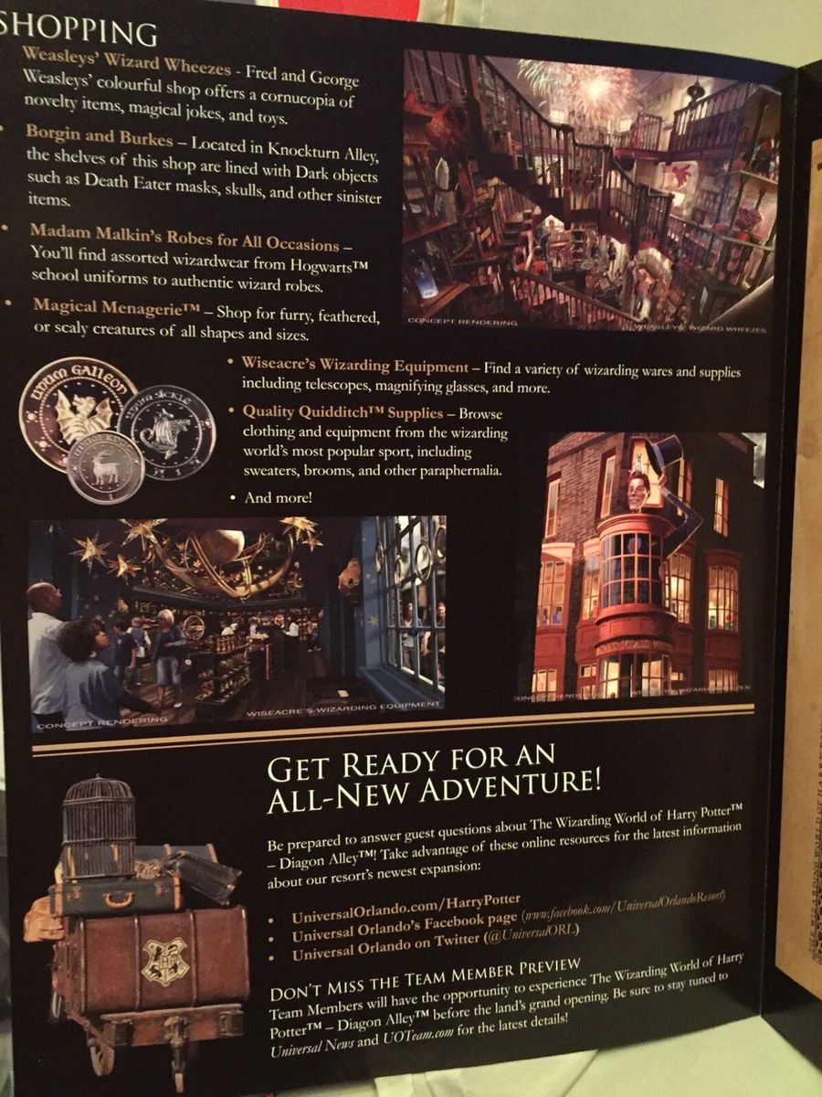 Universal Studios Harry Potter Diagon Alley Employee Newsletter Pamphlet  2014 | eBay