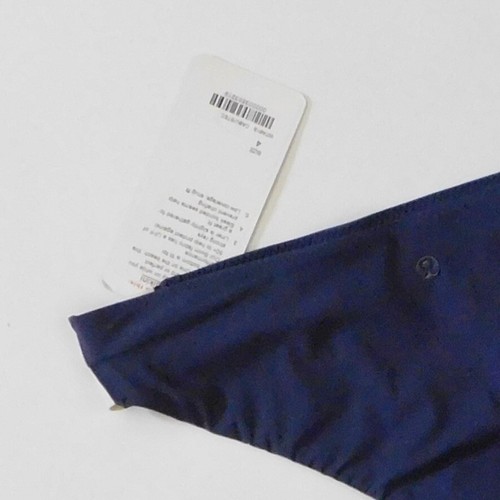 ¡¡NUEVO CON ETIQUETAS!! Pantalones de bikini LULULEMON Athletica Shanti Surf azul cadete a rayas talla 4 - Imagen 11 de 16