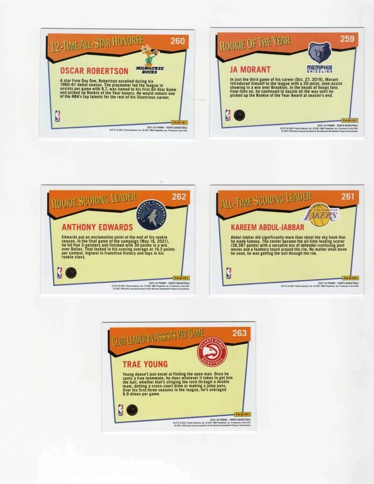 Trae Young 2021-22 Panini Hoops Prem Box Set /199 #263 Hawks Tribute NB ID:28915 - Image 2 of 2