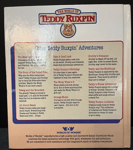 Teddy Ruxpin Set 4 Bücher - Luftschiff, verblasste Anhänger, Liederbuch, Gizmos & Gadgets - Bild 3 von 10