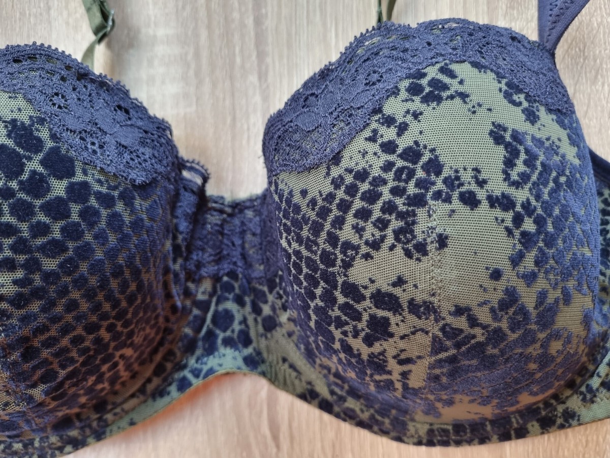 Soutien-gorge Andres Sarda Mamba 85C - Kaki/marine - Neuf Avec étiquettes