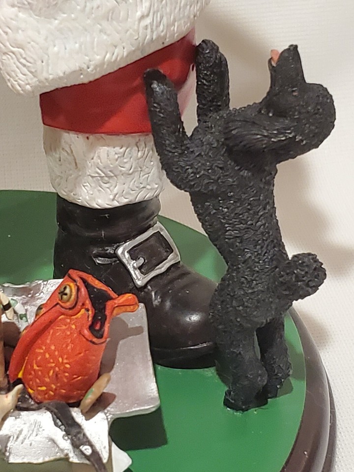 DANBURY MINT CHRISTMAS FIGURINE SANTA'S LITTLE POODLES DOG SCULPTURE eBay