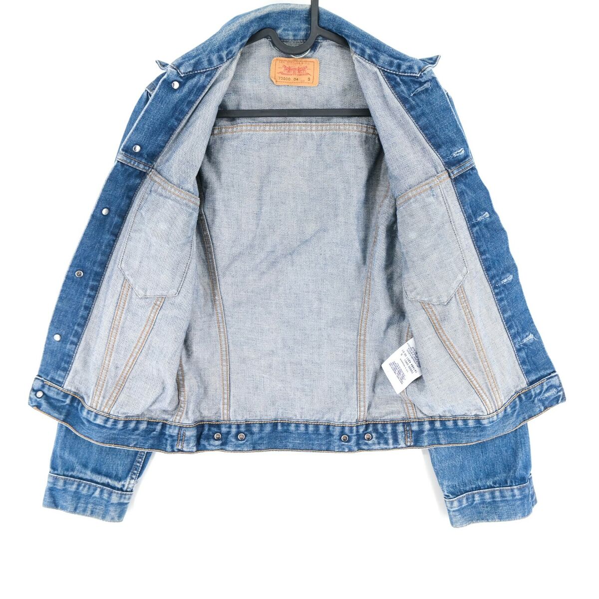 Levi's 70500 04 Navy Blue Vintage Denim Jeans Jacket Size S Levi's 70500 04 Navy Blue Vintage Denim Jeans Jacket Size S